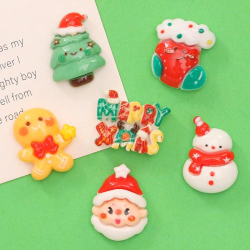 Snap Clip Findings, Resin, Christmas Design 