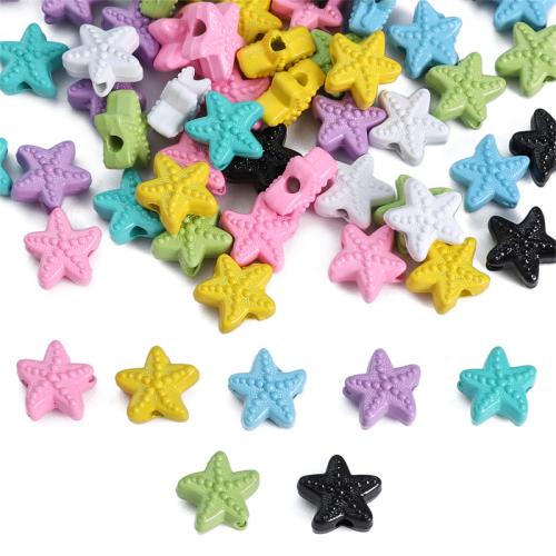 Enamel Zinc Alloy Beads, Starfish, plated, DIY Approx 2mm [