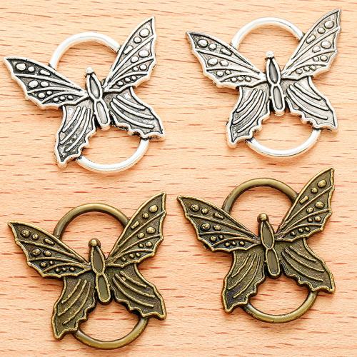 Animal Zinc Alloy Connector, Butterfly, plated, DIY & 1/1 loop [