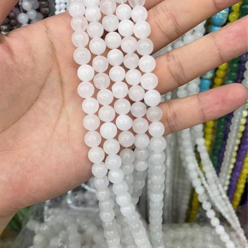 Jade White Bead, Round, DIY, 20mm Approx 38-40 cm, Approx 