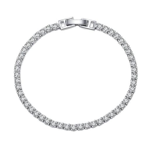 Cúbicos Circonia pulsera Latón de Micro pavimenta, metal, Joyería & diverso tamaño para la opción & micro arcilla de zirconia cúbica & para mujer, Vendido por UD