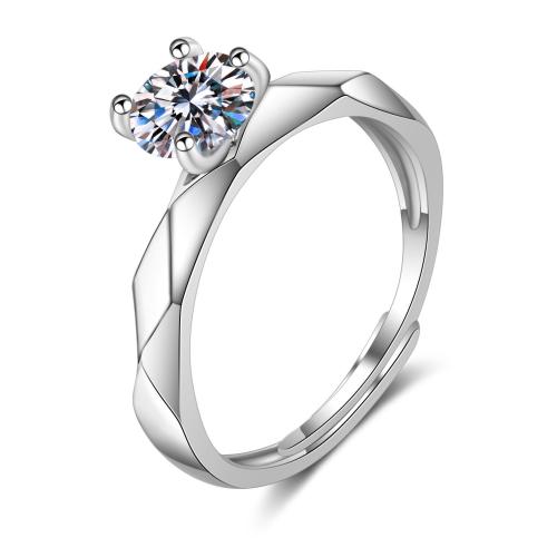 Zirkonia Messing Finger Ring, Modeschmuck & Micro pave Zirkonia & für Frau, Zircon Size:6.5mm, verkauft von PC