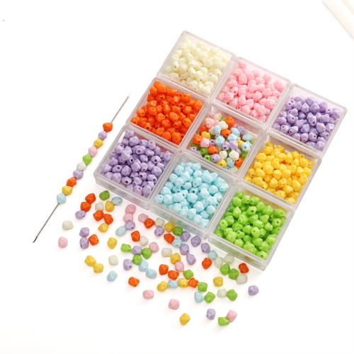 Abalorios Acrílicos Sólidos, Acrílico, Bricolaje & color sólido, más colores para la opción, 7x7mm, agujero:aproximado 1.5mm, aproximado 55PCs/Bolsa, Vendido por Bolsa