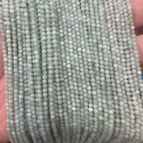 Jade Burma Bead, Round, polished, DIY Approx 38 cm 