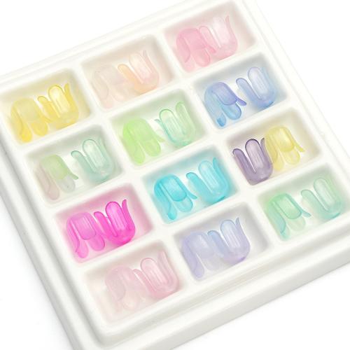 Acryl Schmuck Perlen, Tulpe, DIY, keine, 12x10mm, Bohrung:ca. 3mm, ca. 50PCs/Tasche, verkauft von Tasche