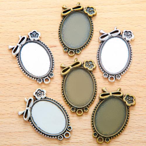 Zinc Alloy Pendant Cabochon Setting, plated, DIY 