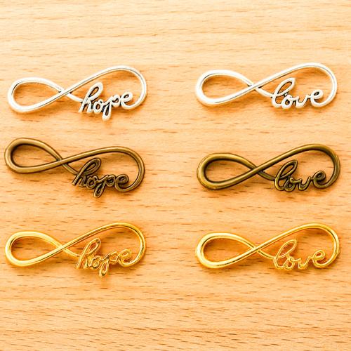 Zinc Alloy Charm Connector, Infinity, plated, DIY & 1/1 loop [