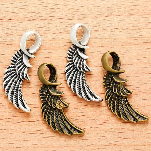 Wing Shaped Zinc Alloy Pendants, plated, DIY [