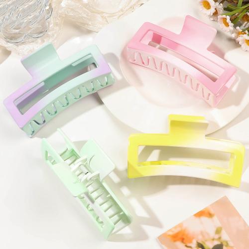 Hair Claw Clips, Plastic, handmade, gradient color & for woman & hollow 