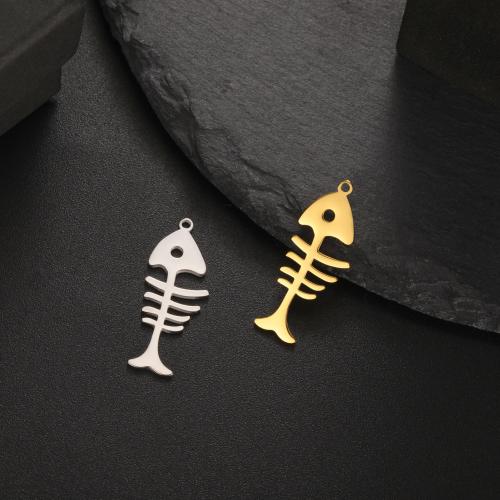 Stainless Steel Pendants, 304 Stainless Steel, Fish Bone, DIY [