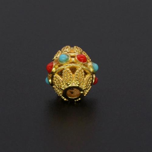 Brass Jewelry Beads, gold color plated, DIY Approx 2mm [