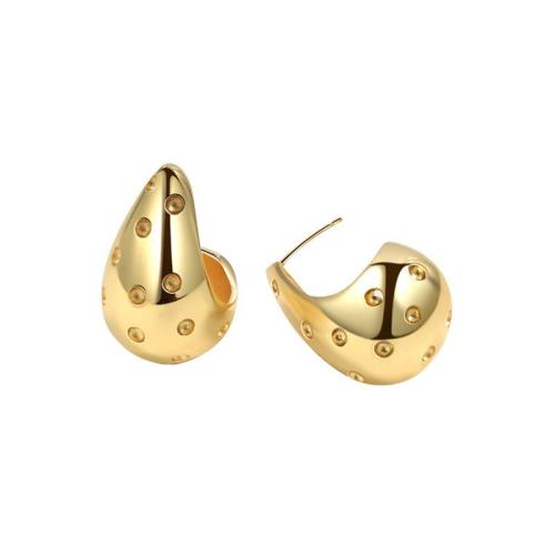 Brass Stud Earring, plated, for woman [