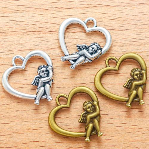 Zinc Alloy Heart Pendants, plated, DIY [