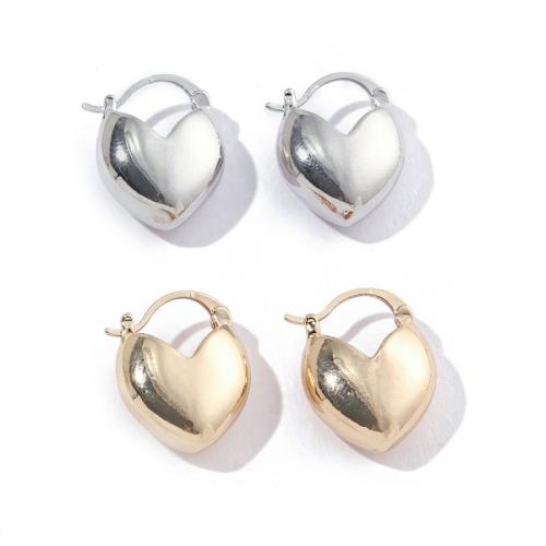 Iron Drop Earring, Heart, plated, fashion jewelry [