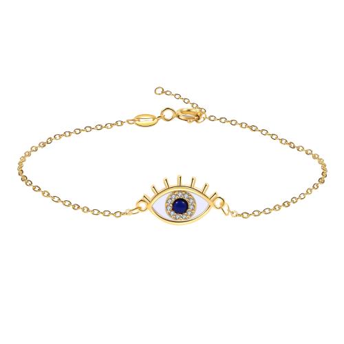 Cúbicos Circonia pulsera Latón de Micro pavimenta, metal, con 4cm extender cadena, chapado, micro arcilla de zirconia cúbica & para mujer & esmalte, más colores para la opción, longitud:aproximado 18 cm, Vendido por UD[