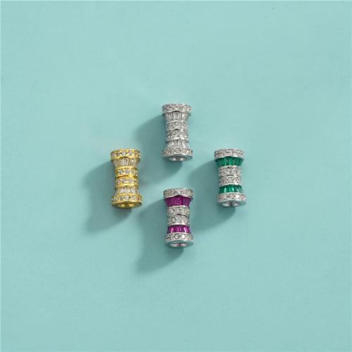 Sterling Silver Screw Clasp, 925 Sterling Silver, DIY & micro pave cubic zirconia, mixed colors Approx 1mm, Approx [