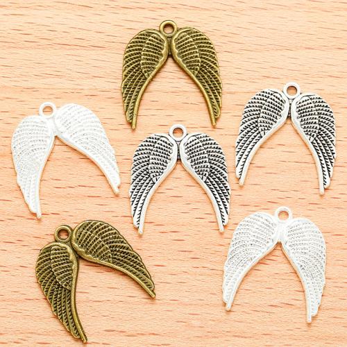 Wing Shaped Zinc Alloy Pendants, plated, DIY [