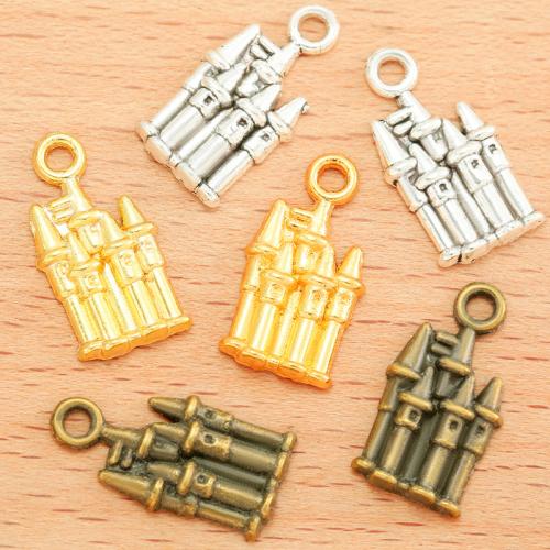 Zinc Alloy Building Pendants, Castle, plated, DIY [