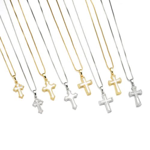 Brass Shell Pendants, with Shell, Cross, plated, DIY 