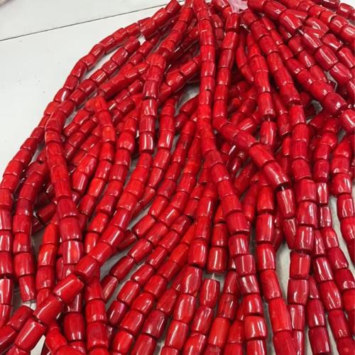 Natürliche Korallen Perlen, DIY, rot, beads length 14-18mm, verkauft von kg