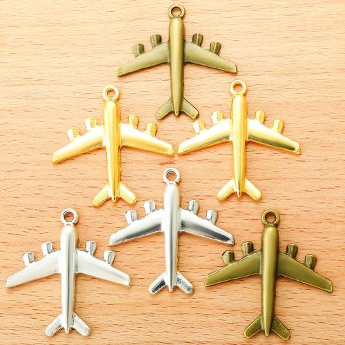 Vehicle Shaped Zinc Alloy Pendants, Airplane, plated, DIY [