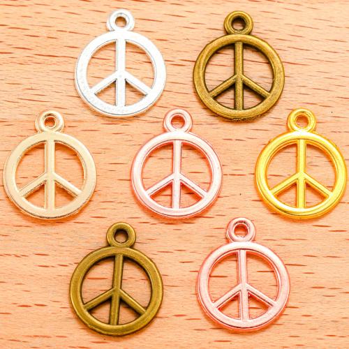 Zinc Alloy Peace Pendants, Peace Logo, plated, DIY [