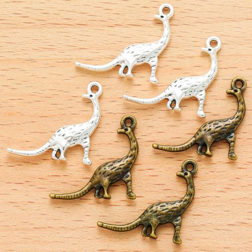 Colgantes Animales de Aleación de Zinc, Dinosaurio, chapado, Bricolaje, más colores para la opción, 28x19mm, 100PCs/Bolsa, Vendido por Bolsa