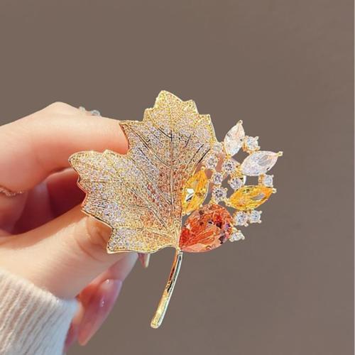 Broche de joyería de la aleación del cinc, aleación de zinc, con Cristal, barniz de secado al horno, para mujer & con diamantes de imitación, más colores para la opción, 50mm, Vendido por UD