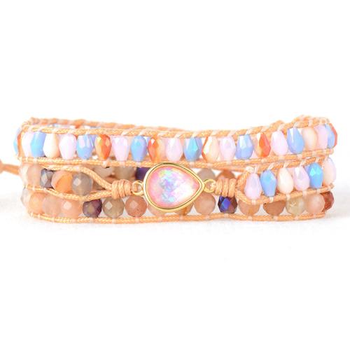 Quartz Bracelets, with Zinc Alloy, fashion jewelry & multilayer & for woman Approx 18 cm [