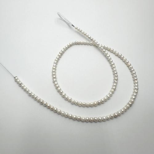 Potato Cultured Freshwater Pearl Beads, DIY, white, 3-4mm Approx 37 cm [