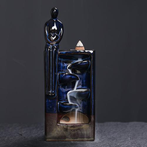 Incense Smoke Flow Backflow Holder Ceramic Incense Burner, Porcelain, for home and office & durable 