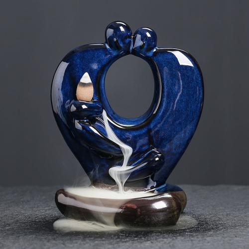 Incense Smoke Flow Backflow Holder Ceramic Incense Burner, Porcelain, for home and office & durable 