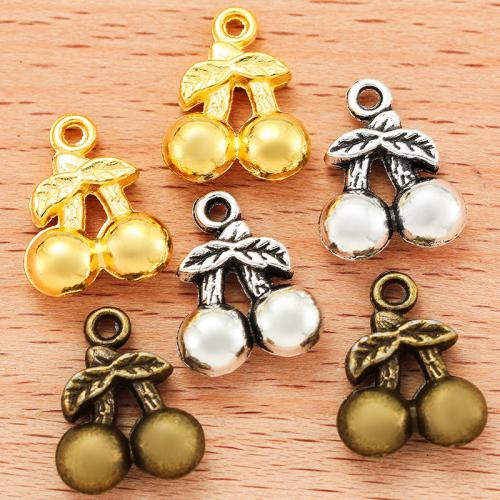 Zinc Alloy Fruit Shape Pendants, Cherry, plated, DIY [