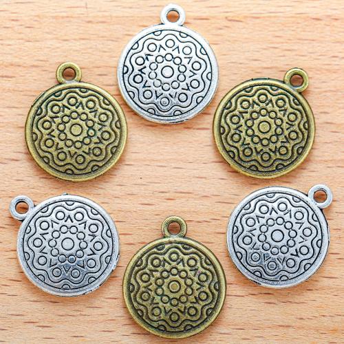 Zinc Alloy Pendant Cabochon Setting, Round, plated, DIY 