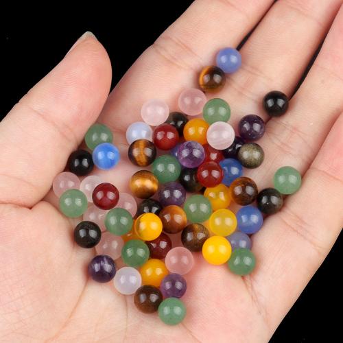 Single Gemstone Beads, Natural Stone, Round, DIY & no hole [