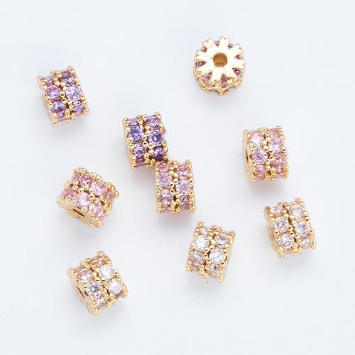 Entretoise de perles en laiton, Placage, DIY & normes différentes pour le choix & pavé de micro zircon, plus de couleurs à choisir, Vendu par PC