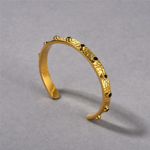 brazalete de cobre amarillo, metal, 18K chapado en oro, Joyería & para mujer, dorado, diámetro interior:aproximado 60mm, Vendido por UD