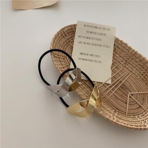 Ponytail Holder, Zinc Alloy, with Rubber Band, for woman Inner Approx 55mm 