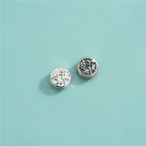 Sterling Silber Spacer Perlen, 925er Sterling Silber, DIY, keine, 7.2x4.2mm, Bohrung:ca. 1.6mm, verkauft von PC[