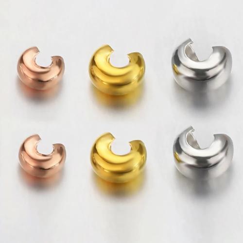 Stainless Steel Crimp Beads, 304 Stainless Steel, Vacuum Ion Plating, DIY Approx [