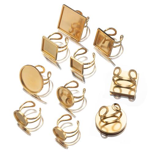 Edelstahl Fingerring Einstellung, 304 Edelstahl, Vakuum-Ionen-Beschichtung, Unterschiedliche Form zur Auswahl & Einstellbar & DIY, keine, Ring inner diameter 17-20mm, ca. 100PCs/Tasche, verkauft von Tasche