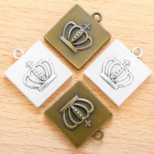 Zinc Alloy Pendant Cabochon Setting, Square, plated, DIY 