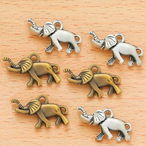 Colgantes Animales de Aleación de Zinc, Elefante, chapado, Bricolaje, más colores para la opción, 20x14mm, 100PCs/Bolsa, Vendido por Bolsa