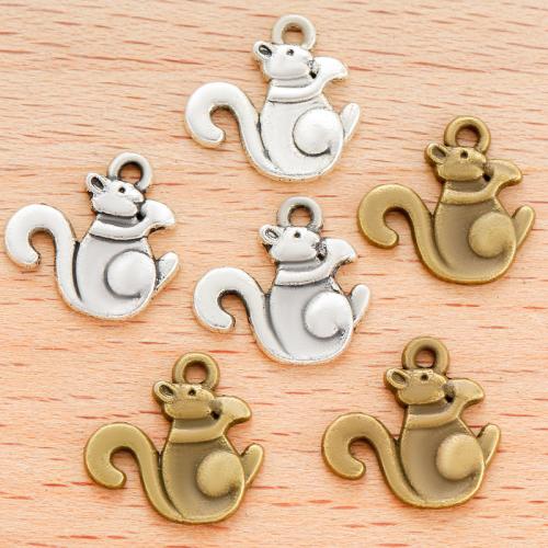 Zinklegierung Tier Anhänger, Eichhörnchen, plattiert, DIY, keine, 13x13mm, 100PCs/Tasche, verkauft von Tasche