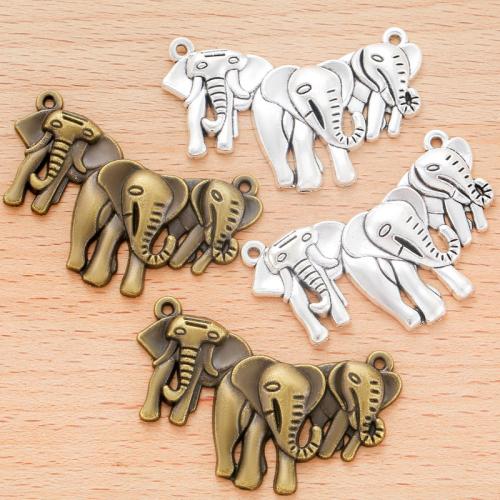 Colgantes Animales de Aleación de Zinc, Elefante, chapado, Bricolaje, más colores para la opción, 44x29mm, 100PCs/Bolsa, Vendido por Bolsa