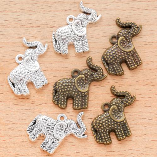 Pendentifs animaux en alliage de zinc, éléphant, Placage, DIY, plus de couleurs à choisir Vendu par sac