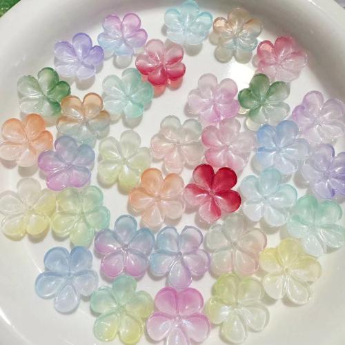 Fornituras para Clip de Pelo, Cristal de murano, Flor, barniz de secado al horno, Bricolaje, más colores para la opción, findings length 20-22mm, Vendido por UD[