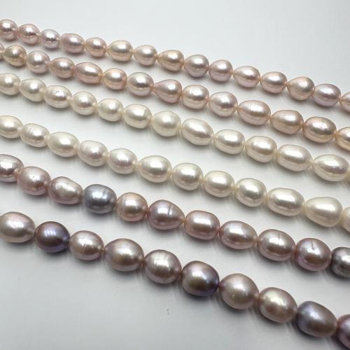 Perlas Arroz Freshwater, Perlas cultivadas de agua dulce, Bricolaje, más colores para la opción, 8-9mm, longitud:aproximado 37 cm, Vendido por Sarta