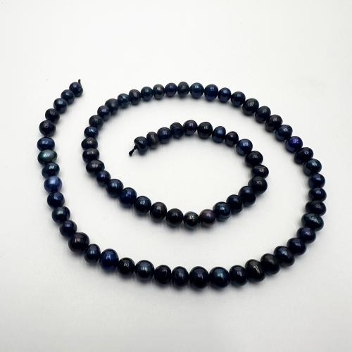 Potato Cultured Freshwater Pearl Beads, DIY, black, 4-5mm Approx 37 cm 