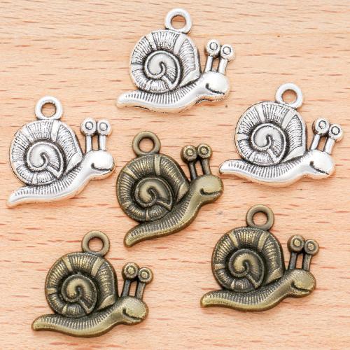 Zinklegierung Tier Anhänger, Schnecke, plattiert, DIY, keine, 17x16mm, 100PCs/Tasche, verkauft von Tasche